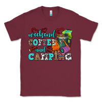 Burgundy weekend coffee and camping Classic Tee - AdoDesignShop