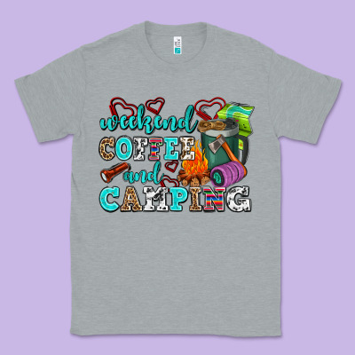 Weekend Coffee And Camping Classic Tee Designed By Adodesignshop