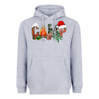 Heather Grey christmas camp life Heavyweight Hoodie - NancyCooperArtShop