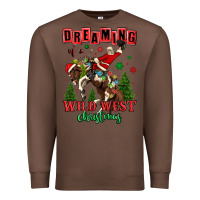 Chestnut dreaming of a wild west christmas cowboy santa Premium Sweatshirt - MaliasSmallBusiness