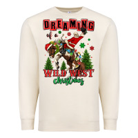 Sandshell dreaming of a wild west christmas cowboy santa Premium Sweatshirt - MaliasSmallBusiness