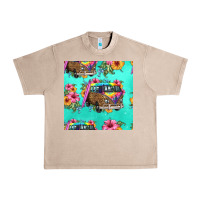 French Oak floral hippie truck seamless pattern Urban Heavy Tee - HRA Design Shop