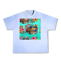 Grape Ice floral hippie truck seamless pattern Urban Heavy Tee - HRA Design Shop
