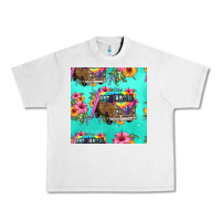 Lunar Rock floral hippie truck seamless pattern Urban Heavy Tee - HRA Design Shop