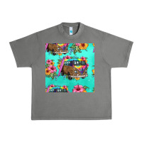 Tornado floral hippie truck seamless pattern Urban Heavy Tee - HRA Design Shop