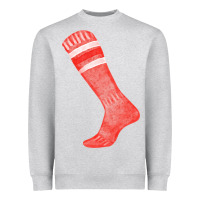Heather Grey red sock fa element 2 Heavyweight Sweatshirt - FaDigitalArtStudio