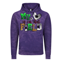Cloud Purple my heart is on that field soccer Vintage Hoodie - Zillion Design Studio