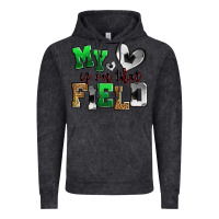 Vintage Black my heart is on that field soccer Vintage Hoodie - Zillion Design Studio