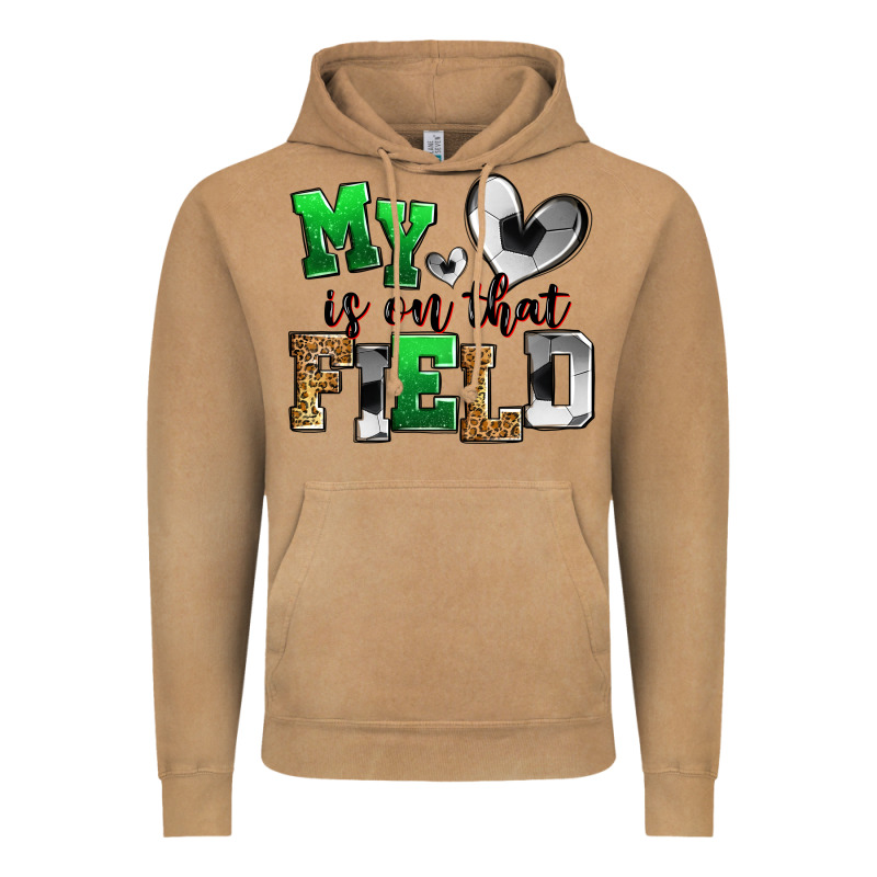 My Heart Is On That Field Soccer Vintage Hoodie by Zillion Design Studio | Teevron