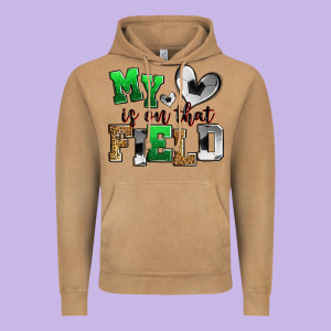 My Heart Is On That Field Soccer Vintage Hoodie Designed By Zillion Design Studio