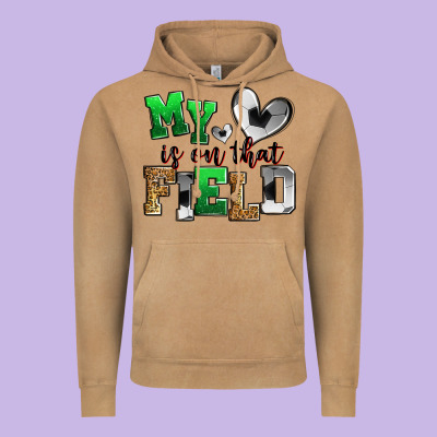 My Heart Is On That Field Soccer Vintage Hoodie Designed By Zillion Design Studio