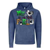 Vintage Denim my heart is on that field soccer Vintage Hoodie - Zillion Design Studio