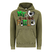 Vintage Olive my heart is on that field soccer Vintage Hoodie - Zillion Design Studio