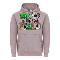 Vintage Zinc my heart is on that field soccer Vintage Hoodie - Zillion Design Studio