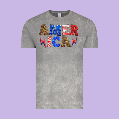 America Thunderbolt Vintage Tee Designed By Hra Design Shop