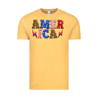 Vintage Mustard america thunderbolt Vintage Tee - HRA Design Shop