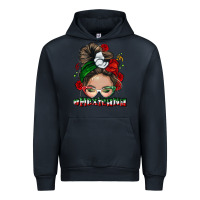 Navy Mexicana messy bun Urban Hoodie - NancyCooperArtShop