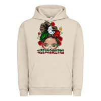 Pigment French Oak Mexicana messy bun Urban Hoodie - NancyCooperArtShop