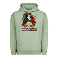 Pigment Oil Green Mexicana messy bun Urban Hoodie - NancyCooperArtShop