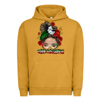 Pigment Peanut Butter Mexicana messy bun Urban Hoodie - NancyCooperArtShop