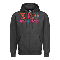 Charcoal Heather xoxo hugs and kisses Zipper Hoodie - Jasminsmagicworld