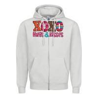 Dove Grey xoxo hugs and kisses Zipper Hoodie - Jasminsmagicworld