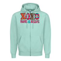 Seafoam xoxo hugs and kisses Zipper Hoodie - Jasminsmagicworld