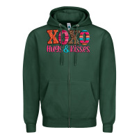 Sports Green xoxo hugs and kisses Zipper Hoodie - Jasminsmagicworld