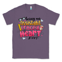 Lavender Being an Assistant Principal is Heart Work Classic Tee - CowhideDigitalArt