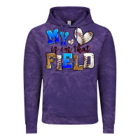 Cloud Purple my heart is on that field baseball Vintage Hoodie - Zillion Design Studio