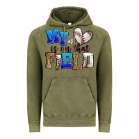 Vintage Olive my heart is on that field baseball Vintage Hoodie - Zillion Design Studio