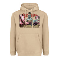 Mushroom busy doing cowgirl shit liquor boots cigarette Heavyweight Hoodie - NancyCooperArtShop