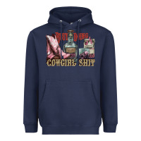 Navy busy doing cowgirl shit liquor boots cigarette Heavyweight Hoodie - NancyCooperArtShop