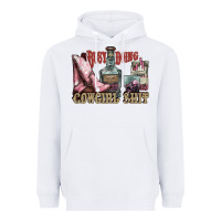 White busy doing cowgirl shit liquor boots cigarette Heavyweight Hoodie - NancyCooperArtShop