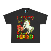 Pigment Black christmas magical unicorn Urban Heavy Tee - FaDigitalArtStudio