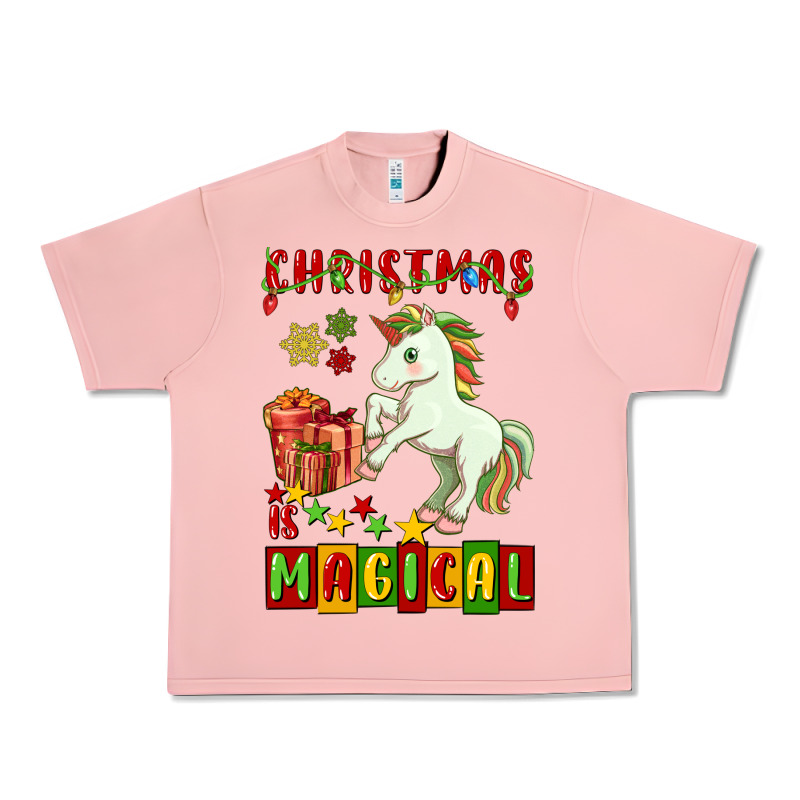 Christmas Magical Unicorn Urban Heavy Tee by FaDigitalArtStudio | Teevron
