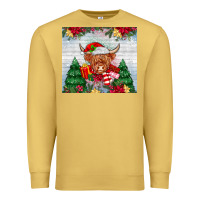 Antique Gold christmas cow Premium Sweatshirt - MaliasSmallBusiness