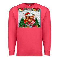 Cardinal christmas cow Premium Sweatshirt - MaliasSmallBusiness
