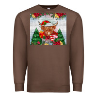 Chestnut christmas cow Premium Sweatshirt - MaliasSmallBusiness