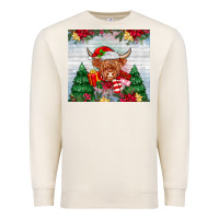 Sandshell christmas cow Premium Sweatshirt - MaliasSmallBusiness