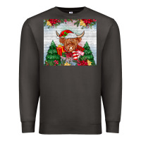 Smoke christmas cow Premium Sweatshirt - MaliasSmallBusiness
