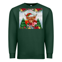 Sports Green christmas cow Premium Sweatshirt - MaliasSmallBusiness