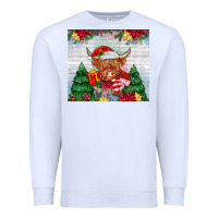 White christmas cow Premium Sweatshirt - MaliasSmallBusiness
