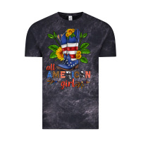 Cloud Black all american girl cowboy boot with sunflower Vintage Tee - HRA Design Shop