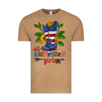 Vintage Camel all american girl cowboy boot with sunflower Vintage Tee - HRA Design Shop