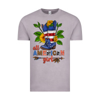 Vintage Zinc all american girl cowboy boot with sunflower Vintage Tee - HRA Design Shop