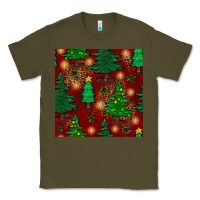Army Green christmas trees seamless pattern Classic Tee - BundleAndBundleShop