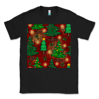 Black christmas trees seamless pattern Classic Tee - BundleAndBundleShop