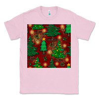 Bubblegum Pink christmas trees seamless pattern Classic Tee - BundleAndBundleShop