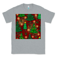 Heather Grey christmas trees seamless pattern Classic Tee - BundleAndBundleShop